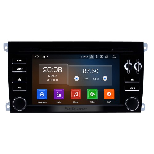 Android 11.0 HD pantalla táctil de 7 pulgadas para 2003-2009 2010 2011 Porsche Cayenne Radio Sistema de navegación GPS con Bluetooth AUX Soporte Carplay Cámara trasera