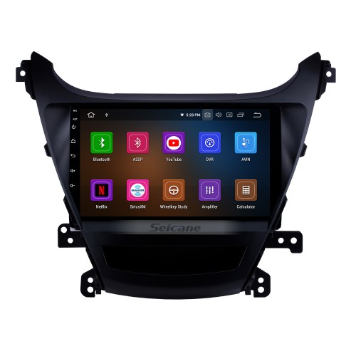 Radio con pantalla táctil Android 13.0 HD de 9 pulgadas para Hyundai Elantra 2014-2015 con sistema de navegación GPS Bluetooth USB WIFI OBD2 TPMS Mirror Link Cámara de visión trasera