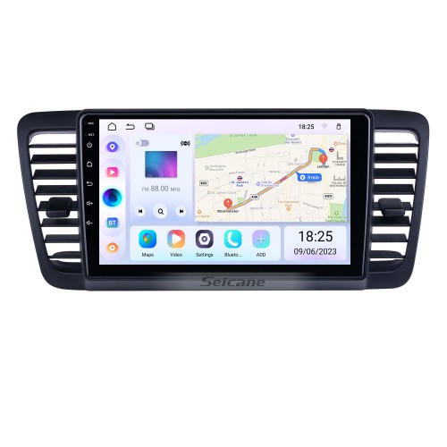 Pantalla táctil HD 9 pulgadas Android 13.0 para 2004 2005 2006-2009 Subaru Legacy / Liberty Radio Sistema de navegación GPS con soporte Bluetooth Carplay DVR