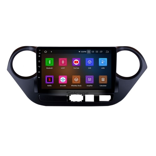 Android 13.0 9 pulgadas 2013 2014 2015 2016 HYUNDAI I10 Radio de conducción a la izquierda Bluetooth Sistema de navegación GPS HD 1024 * 600 pantalla táctil OBD2 DVR Cámara de visión trasera Reproductor de DVD TV 1080P Video 3G WIFI Control del volante US