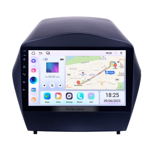 9 pulgadas HD Pantalla táctil Android 13.0 Radio para 2009 2010 2011-2015 Hyundai Tucson IX35 con GPS Sat Nav Bluetooth WIFI USB 1080P Video Mirror Link DVR OBD2