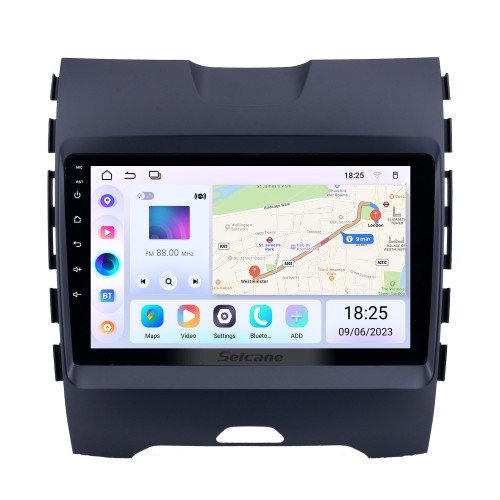 9 pulgadas Android 13.0 2013 2014 2015 2016 2017 Ford Edge Radio Sistema de navegación GPS con pantalla táctil HD Soporte Bluetooth WIFI Cámara de respaldo TPMS Control del volante Enlace espejo OBD2 DVR