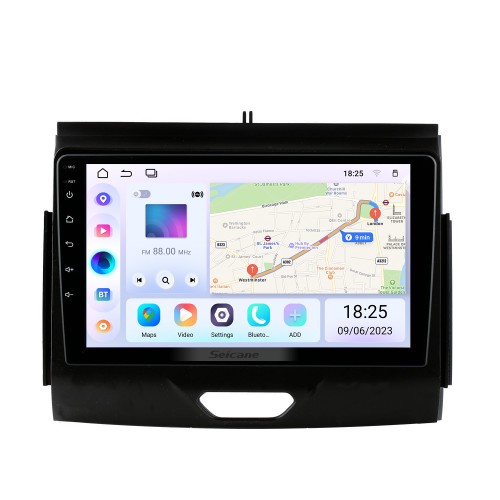 9 pulgadas Android 14.0 para 2018 Ford RANGER Radio Sistema de navegación GPS con pantalla táctil HD Soporte Bluetooth Carplay OBD2