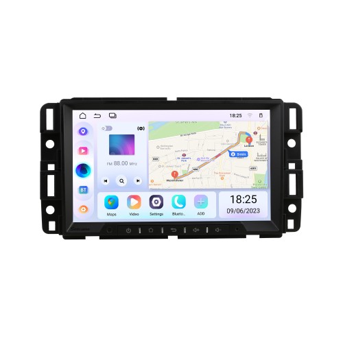 Para 2007 2008 2009 2010 2011 GMC Radio Android 14.0 HD Pantalla táctil Sistema de navegación GPS de 8 pulgadas con soporte Bluetooth Carplay DVR