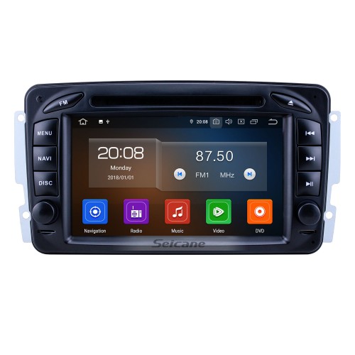 Radio de navegación GPS con pantalla táctil Android 11.0 HD de 7 pulgadas para 1998-2006 Mercedes Benz CLK-Class W209 / G-Class W463 con soporte Carplay Bluetooth 1080P Video