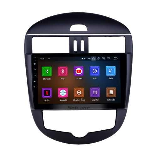 Radio Android 12.0 de 10.1 pulgadas para 2011-2014 Nissan Tiida Auto A / C Bluetooth HD Pantalla táctil Navegación GPS Soporte USB Carplay USB TPMS DAB + DVR