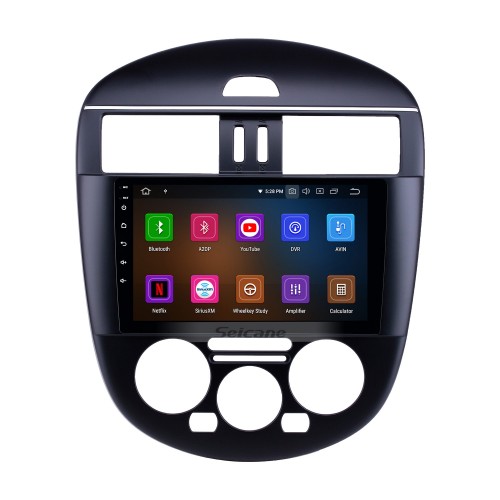 2011-2014 Nissan Tiida Manual A / C Versión baja Android 12.0 9 pulgadas Navegación GPS Radio Bluetooth HD Pantalla táctil USB Compatible con Carplay TPMS DAB + 1080P
