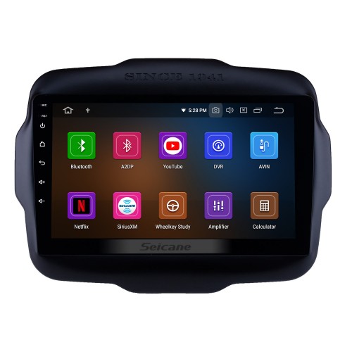9 pulgadas Android 12.0 2016 Jeep Renegade HD Pantalla táctil Radio Sistema de navegación GPS Soporte WIFI Bluetooth Música USB OBD2 AUX Cámara de respaldo DVR Control del volante