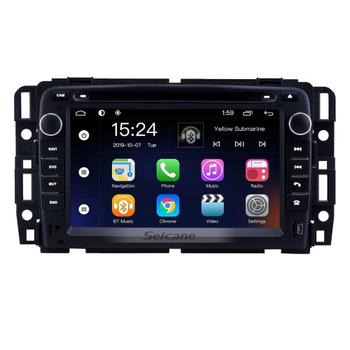 7 pulgadas Android 9.0 para 2007 2008 2009-2012 General GMC Yukon / Chevy Chevrolet Tahoe / Buick Enclave / Hummer H2 Radio con pantalla táctil HD Sistema de navegación GPS Soporte Bluetooth Carplay