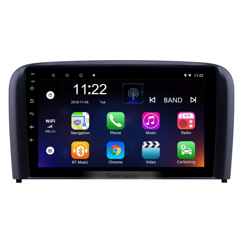 OEM 9 pulgadas Android 10.0 Radio para 2004-2006 Volvo S80 Bluetooth Wifi HD Pantalla táctil Navegación GPS Soporte USB AUX Carplay DVR OBD TV digital