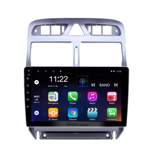 Radio de navegación GPS con pantalla táctil Android 13.0 HD de 9 pulgadas para Peugeot 307 2007-2013 con soporte Bluetooth AUX DVR Carplay Control del volante