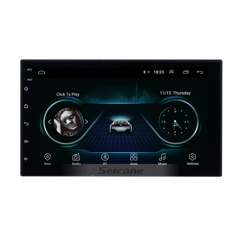 7 pulgadas Android Universal Radio Reproductor multimedia Navegación GPS Pantalla táctil HD de Bluetooth USB Carplay Control del volante