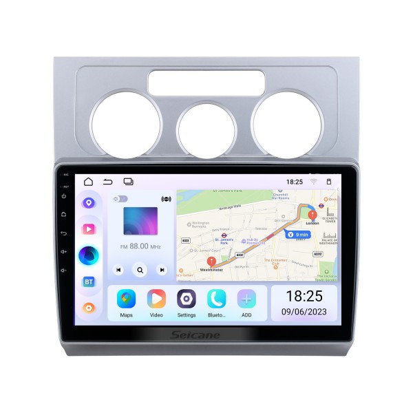 10.1 pulgadas Android 13.0 para 2004-2008 Volkswagen Touran Manual A / C Radio con Bluetooth HD Pantalla táctil Sistema de navegación GPS compatible con Carplay DAB +