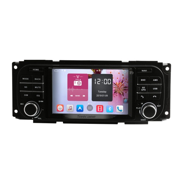 Radio con pantalla táctil Android 12.0 HD de 5 pulgadas para Jeep Wrangler 2003-2006 con sistema de navegación GPS DVR WIFI OBD2 Bluetooth Control del volante Enlace espejo 1080P TV USB