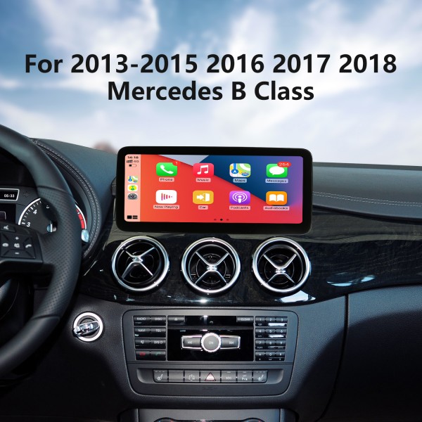 Carplay Android 11.0 HD Pantalla táctil de 12.3 pulgadas para 2013-2015 2016 2017 2018 Mercedes Clase B W246 B180 B200 B220 B250 B260 Radio Sistema de navegación GPS con Bluetooth