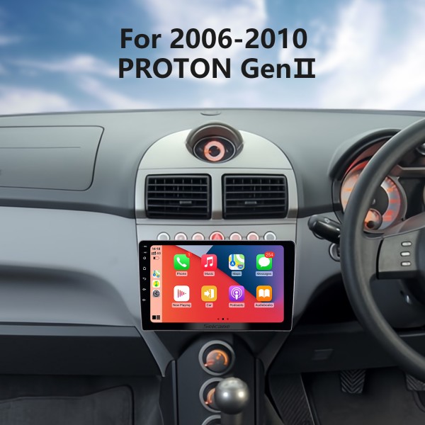 Android 13.0 de 9 pulgadas para 2006-2010 PROTON GenⅡ Radio Sistema de navegación GPS con pantalla táctil HD Soporte Bluetooth Carplay OBD2