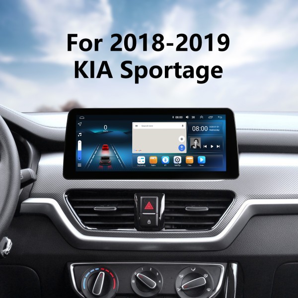 Android 12.0 HD Pantalla táctil de 12.3 pulgadas para 2018-2019 KIA Sportage Radio Sistema de navegación GPS con soporte Bluetooth Carplay