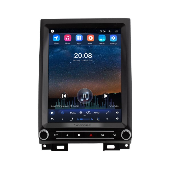 Pantalla táctil Carplay HD de 12,1 pulgadas para Ford Mustang Expedition F350 2012-2016 Estéreo Radio Android Navegación GPS para automóvil Sistema de audio para automóvil Soporte para cámara de 360 °