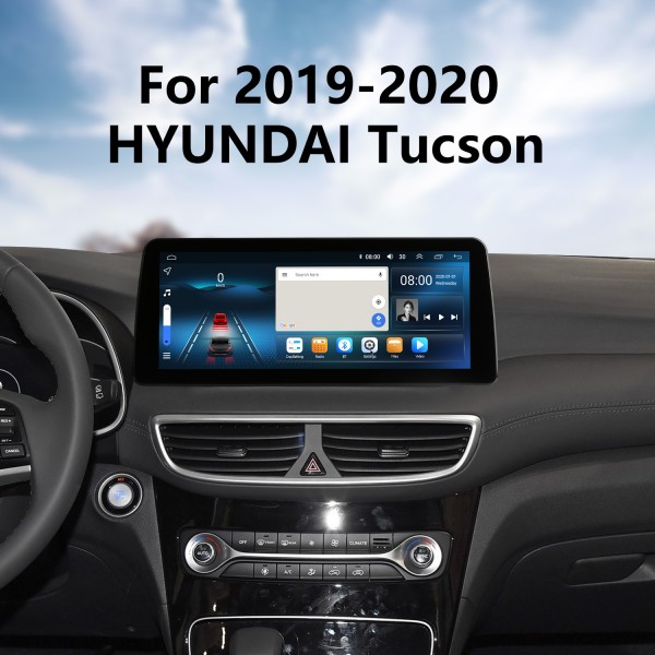 Android 12.0 HD Pantalla táctil de 12.3 pulgadas para 2019 2020 HYUNDAI Tucson Radio Sistema de navegación GPS con soporte Bluetooth Carplay
