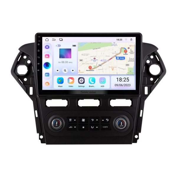 10.1 pulgadas Android 13.0 para 2011-2013 Ford Mondeo Zhisheng AUTO AC Radio Sistema de navegación GPS con pantalla táctil HD Soporte Bluetooth Carplay OBD2