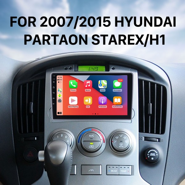 Android 10.0 Carplay 9 pulgadas 1920*720 Pantalla de ajuste completo para 2007 2008 2009-2015 HYUNDAI PARTAON STAREX/H1 Radio de navegación GPS con pantalla táctil HD