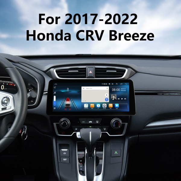 Para 2017 2018 2019 2020 2021 2022 Honda CRV Breeze 12.3 pulgadas Android 12.0 HD Pantalla táctil Estéreo para automóvil WIFI Bluetooth Sistema de navegación GPS Soporte de radio SWC DVR OBD Carplay RDS