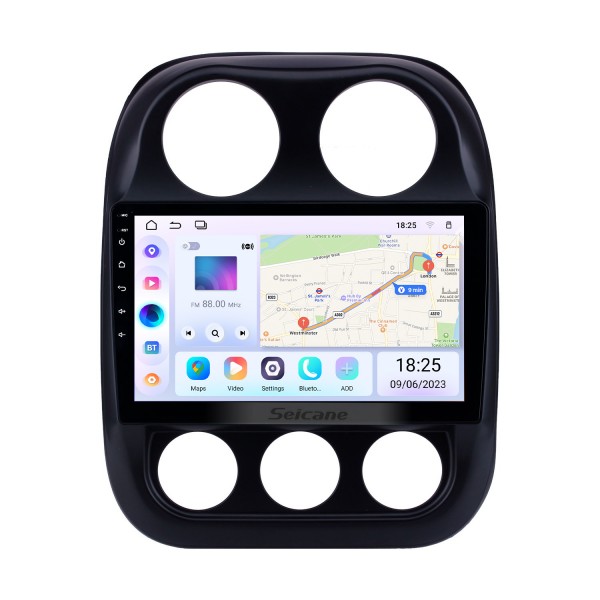 El 10.1 pulgadas 2014 2015 2016 Jeep Compass Android GPS Car Radio con Bluetooth WIFI Soporte USB Control del volante Cámara de visión trasera