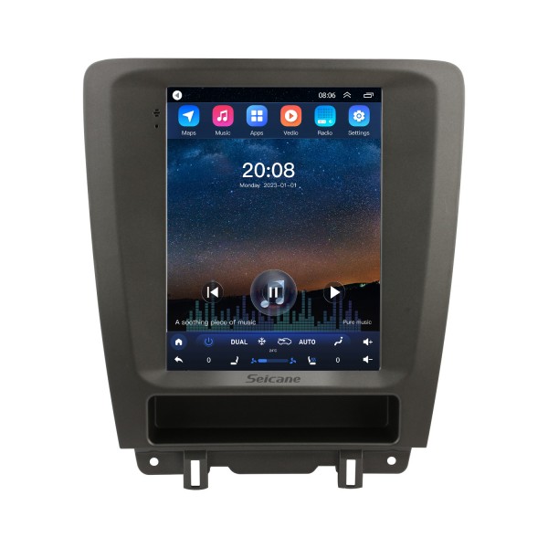 Carplay OEM 9.7 pulgadas Android 10.0 para 2013-2014 Ford Mustang Radio Android Auto Sistema de navegación GPS con pantalla táctil HD Soporte Bluetooth OBD2 DVR