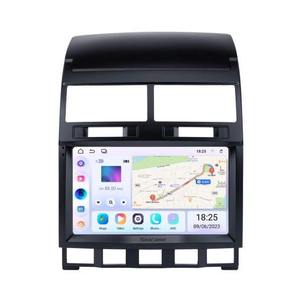 Pantalla táctil HD de 9 pulgadas Android 13,0 para 2004-2010 VW Volkswagen Touareg Radio de coche con sistema de navegación GPS Bluetooth Carplay