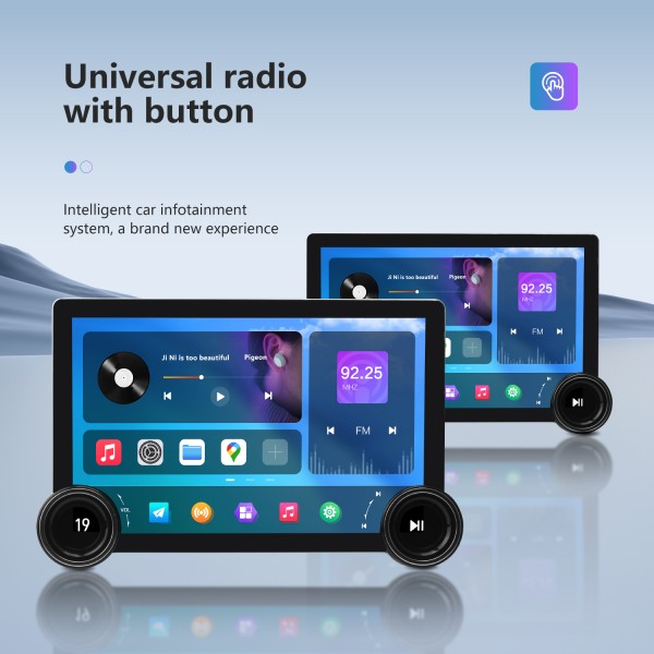 Radio con navegación GPS universal Android 14.0 con Bluetooth, pantalla táctil HD, soporte WIFI, TPMS, DVR, Carplay, cámara de visión trasera, DAB+
