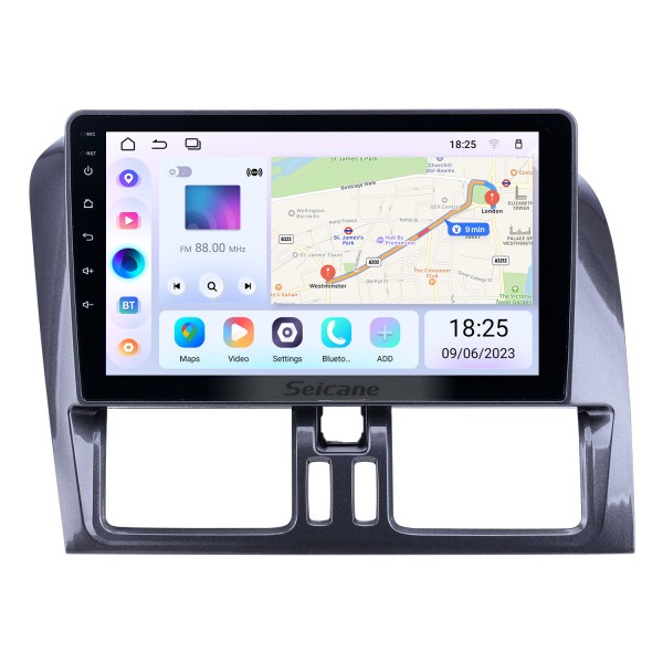 Pantalla táctil HD de 9 pulgadas para 2008 2009 2010-2016 Volvo XC60 Radio Android 13.0 Navegación GPS con soporte Bluetooth Carplay Cámara trasera