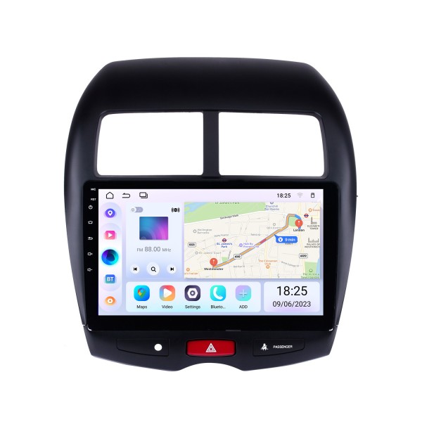 OEM Android 13.0 Radio Reproductor de DVD Sistema de navegación GPS para 2010-2013 Mitsubishi ASX con pantalla táctil Mirror link OBD2 DVR Cámara de visión trasera TV 1080P Video WIFI Control del volante Bluetooth USB SD