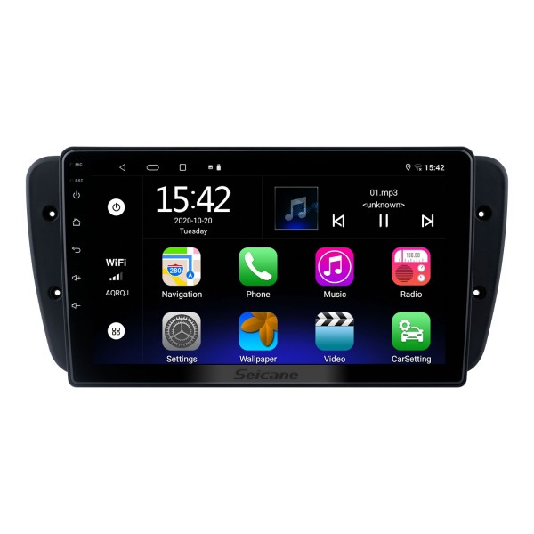 Android 13.0 HD Pantalla táctil de 9 pulgadas para 2008-2015 SEAT IBIZA Radio Sistema de navegación GPS con soporte Bluetooth Carplay