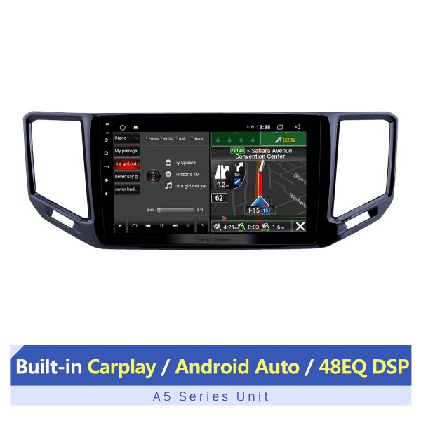 Radio de navegación GPS con pantalla táctil Android 13.0 HD de 10.1 pulgadas para Volkswagen Teramont 2017-2018 con soporte Bluetooth USB AUX Carplay TPMS