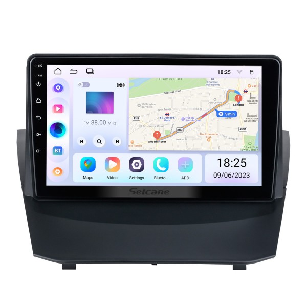OEM 9 pulgadas Android 10,0 para Ford Fiesta 2004-2014 Radio con Bluetooth HD pantalla táctil sistema de navegación GPS compatible con Carplay DAB +