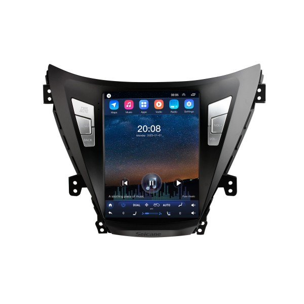 Pantalla táctil HD para Hyundai Elantra 2011-2013 Radio Android 10,0 sistema de navegación GPS de 9,7 pulgadas con soporte USB Bluetooth TV Digital Carplay