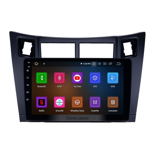 Android 13.0 Radio de navegación GPS de 9 pulgadas para 2005-2011 Toyota Yaris / Vitz / Platz con pantalla táctil HD Carplay Bluetooth WIFI Soporte AUX Enlace espejo OBD2 SWC