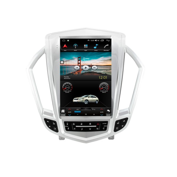Unidad principal de radio popular del mercado de accesorios de 12.1 pulgadas para 2009 2010 2011 2012 Cadillac SRX Android Pantalla táctil con navegación GPS DSP Bluetooth Carplay incorporada
