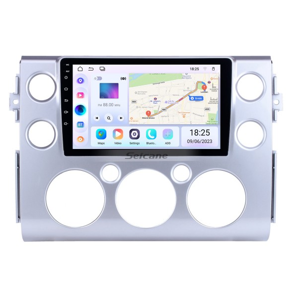 Pantalla táctil completa de 9 pulgadas 2007-2018 Toyota FJ CRUISER Android 13.0 Radio Sistema de navegación GPS Bluetooth WiFi Cámara de vista trasera Mirror Link OBD2 DVR Control del volante