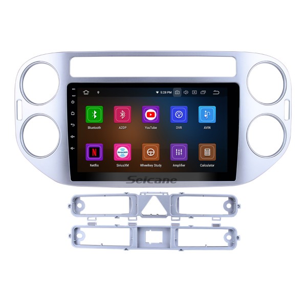 9 pulgadas Android 13.0 Radio Bluetooth para 2010 2011 2012 2013 2014 2015 VW Volkswagen Tiguan WiFi Sistema de navegación GPS Pantalla táctil Bluetooth TPMS DVR OBD II Cámara trasera AUX USB Carplay