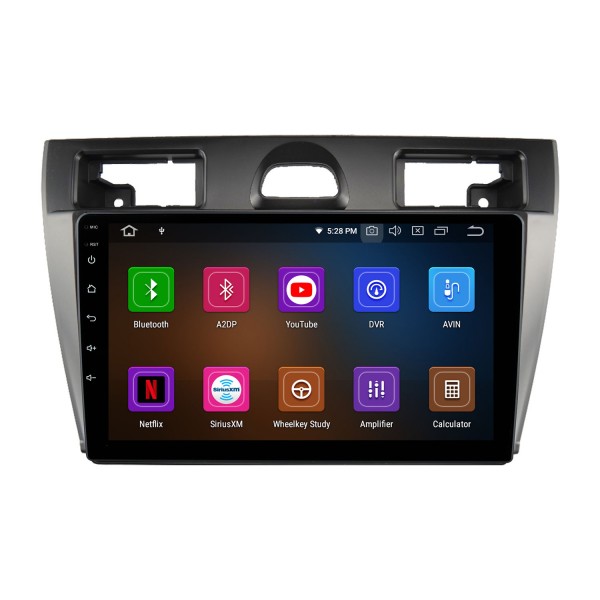 Android 13.0 para 2006-2011 FORD FIESTA Radio Sistema de navegación GPS de 9 pulgadas con Bluetooth HD Pantalla táctil Carplay compatible con SWC