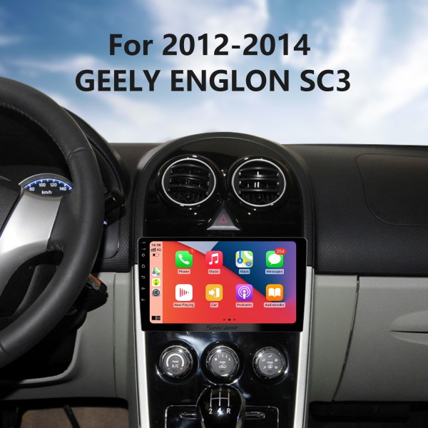 9 pulgadas Android 14.0 para 2012-2014 GEELY ENGLON SC3 sistema de navegación GPS estéreo con Bluetooth OBD2 DVR TPMS cámara de visión trasera