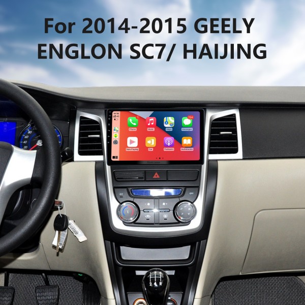 Android 13.0 de 9 pulgadas para 2014-2015 GEELY ENGLON SC7 HAIJING Sistema de navegación GPS estéreo con soporte de pantalla táctil Bluetooth Cámara de visión trasera
