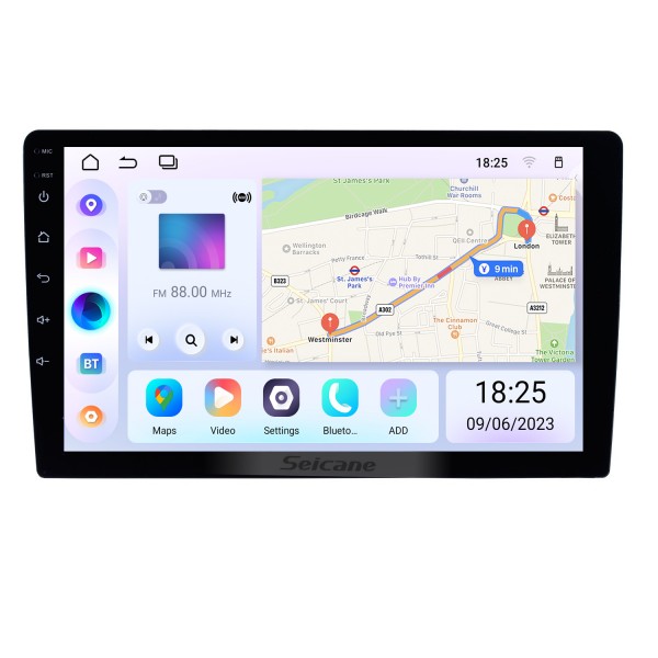 Android 14.0 9 pulgadas Radio universal Sistema de navegación GPS Teléfono Bluetooth WIFI Reproductor multimedia Soporte 1080P Video USB Control del volante Enlace espejo