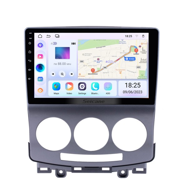 2005-2010 Antiguo Mazda 5 Android 14.0 Radio de navegación GPS Pantalla táctil HD de 9 pulgadas con Bluetooth USB WIFI compatible con Carplay OBD2 DAB+ Mirror Link