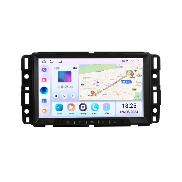 Para 2007 2008 2009 2010 2011 GMC Radio Android 14.0 HD Pantalla táctil Sistema de navegación GPS de 8 pulgadas con soporte Bluetooth Carplay DVR
