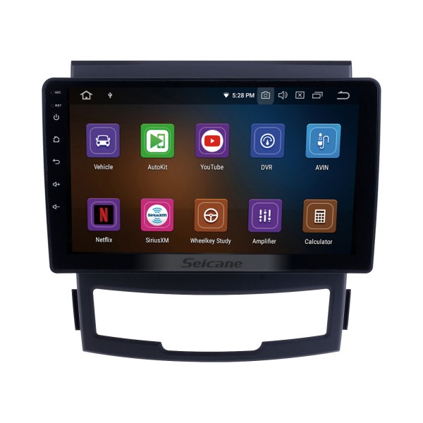 9 pulgadas Android 13.0 para 2011-2013 SsangYong Korando Radio de navegación GPS con Bluetooth HD Soporte de pantalla táctil TPMS DVR Carplay cámara DAB +