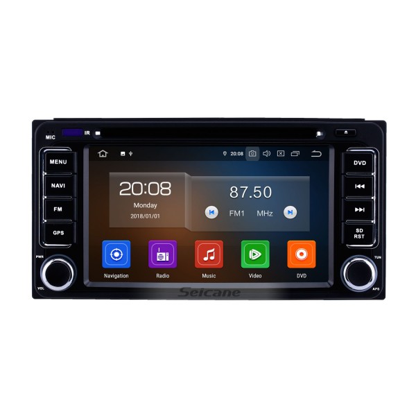 Radio de navegación GPS Android 11.0 de 6.2 pulgadas para 1996-2018 Toyota Vitz Echo RAV4 Hilux Terios con pantalla táctil HD Carplay Bluetooth compatible con TV digital