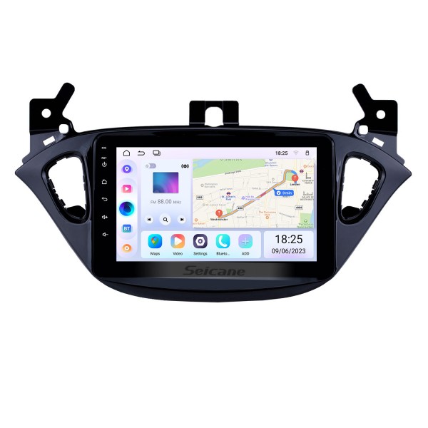Radio Android 14.0 de 9 pulgadas para 2015-2019 Opel Corsa 2013-2016 Opel Adam Bluetooth HD Pantalla táctil Navegación GPS Soporte AUX Carplay Cámara de respaldo DVR