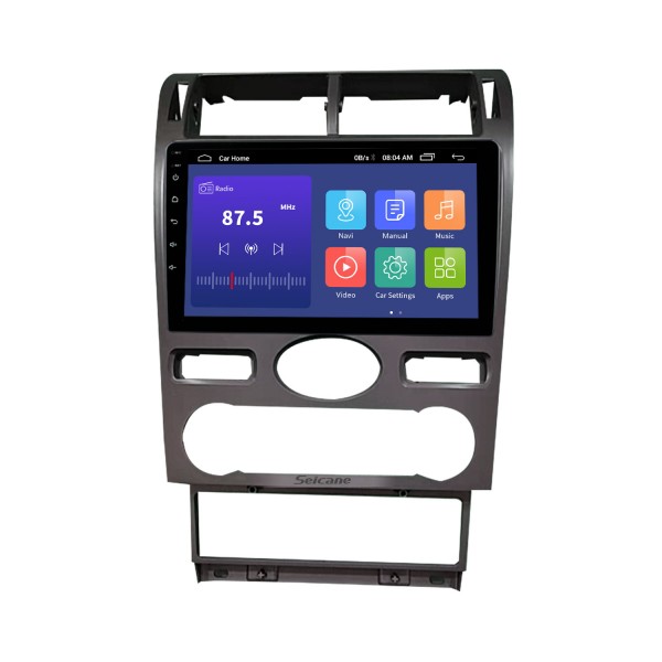 Android 13.0 Radio con pantalla táctil para Ford Mondeo 2006 Actualización estéreo con Carplay Navegación GPS Soporte Bluetooth Cámara de visión trasera TV digital